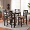 Baxton Studio Nicolette Modern and Contemporary Sand Fabric and Dark Brown Finished Wood 5-Piece Pub Set 179-11422-9776-Zoro - alternate 5